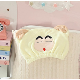 【Lena shop】現貨🔥蠟筆小新可愛毛絨乾髮帽女加厚珊瑚絨柔軟套頭式包頭巾吸水不掉毛