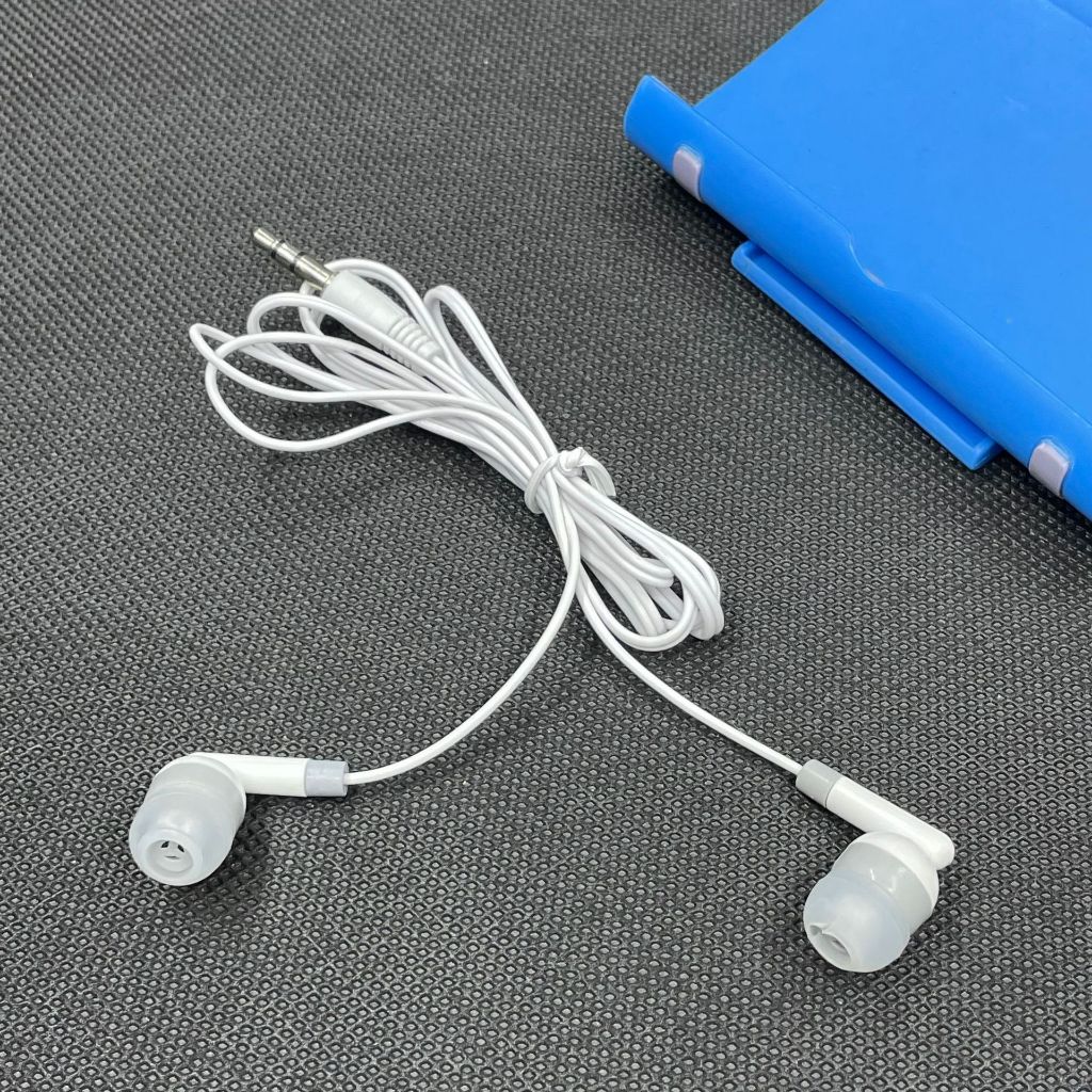 【台灣現貨】兩配色耳塞式 有線耳機 馬卡龍 3.5mm 電腦 無麥克風 入耳式耳機 運動耳機  手機 平板