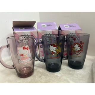 Hello Kitty 40週年玻璃馬克杯 3個ㄧ售