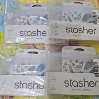 Stasher 長形矽膠密封袋 雲霧白 食物袋 收納袋