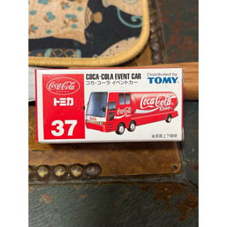絕版日版藍標 多美 TOMICA 37 COCA-COLA EVENT CAR 可口可樂瓶身圓筒型廣告活動卡車貨車