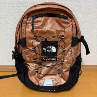 18SS Supreme x The North Face 金屬北極星揹包 玫瑰金