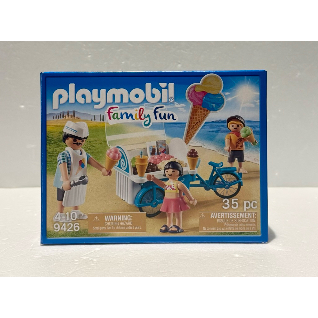 二手 摩比 Playmobil 9426 冰淇淋 腳踏車 推車 三輪車 店員 販售 圍裙