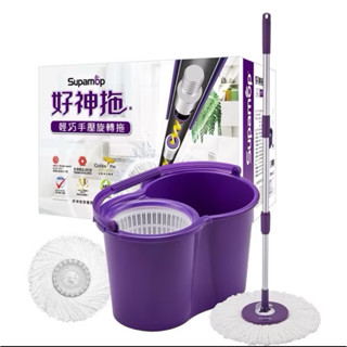 免運 好神拖輕巧旋轉拖把組 (1拖1桶1布) 手壓款 腳踏款 布盤