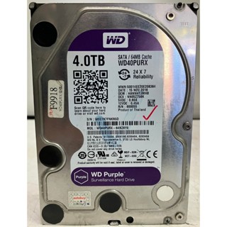 【蝦米電腦】二手 WD 紫標 監控系統硬碟 WD40PURX 4TB 3.5吋 5400轉 監控系統硬碟