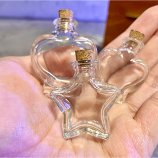 小廢屋❜ ❮小金豆收集瓶 愛心星星款❯ 金豆豆收納盒攢金迷你玻璃瓶密封罐黃金儲存小瓶子空瓶收納瓶玻璃罐軟木塞分裝瓶香氛