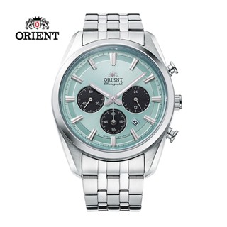 ORIENT 東方錶 Quartz Sports系列 太陽能跑馬計時腕錶 鋼帶款 藍色 RA-TX0304L