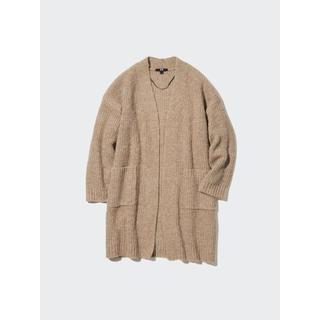 (二手/僅穿2-3次) UNIQLO 女裝 針織長版大衣(米色) size:M