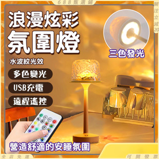 免運🔥水波紋燈 小夜燈 氣氛燈 投影夜燈 氛圍燈 led 夜燈 水紋燈 星空燈 治癒助眠解壓睡眠燈 高腳模擬水波紋臺燈