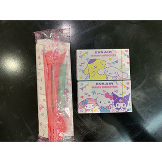 長榮航空 EVA AIR 三麗鷗 Hello kitty 餐具 撲克牌