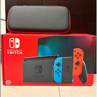 【二手少用 送攜帶包】NS Switch 電力加強版 主機 紅藍主機 臺灣公司貨 switch主機