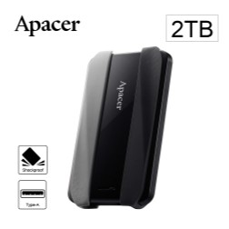 (聊聊享優惠) Apacer宇瞻AC533 2TB USB3.2 Gen1 2.5吋防護型行動硬碟-黑(臺灣本島免運費)