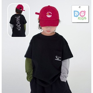DO Kids童裝 臺灣現貨-韓版恐龍拼色潮T恤 男女童裝 春秋冬季新品 兒童 中小童 大童 長袖上衣 休閒 透氣