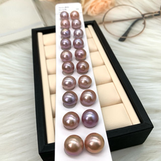 🎀小小飾品🎀超值特賣天然淡水珍珠圓珠11-12mm12-13mm愛迪生珍珠極光裸珠DIY 供佛、供神明炫彩金屬光（無孔）