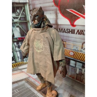 已開無缺VORTEXTOYS 1/12 黑背豺 傑凱爾 JACKAL，整套多包含一個訂做沙漠蝙蝠頭雕（衣帽間C30）