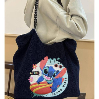 免運 代購日本Ball&Chain刺繡衝浪羊羔絨手提包單肩托特包購物袋手提包