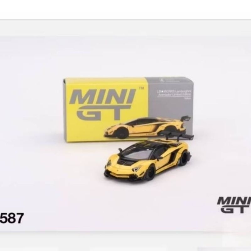 MINI GT 587 全新未拆封 香港車仔展限定 LBWK 藍寶堅尼 Aventador 大牛 附膠盒
