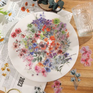 🔥PET透明🔥創意 水墨 花卉 花朵 花 防水貼紙 車貼 可貼行李箱、筆電、滑板、汽機車、安全帽、保溫瓶 禮物