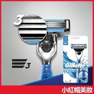 Gillette 吉列 Mach3 Start 刮鬍刀 1刀架+1刀頭 男用刮鬍刀 男士 刀頭可替換 刮鬍子-小紅帽美妝