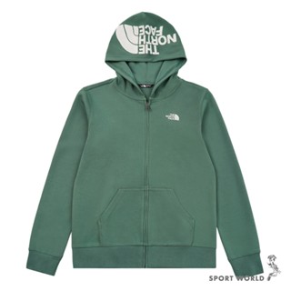 The North Face 北面 連帽外套 大童裝 刺繡Logo 綠【運動世界】NF0A8DCKHCH