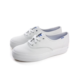 Keds 公司貨 TRIPLE LEATHER WHITE 休閒鞋 皮質 厚底 經典款 白色 9171W130020