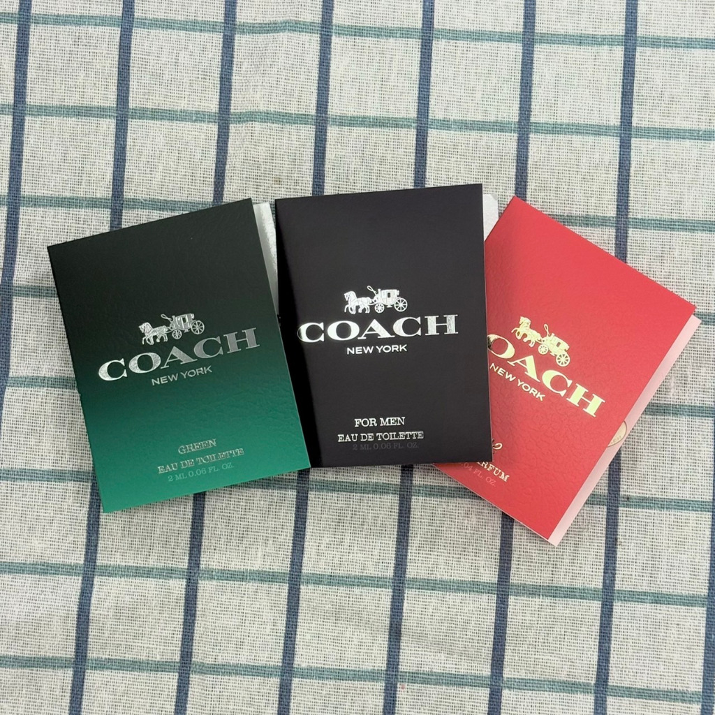 【日韓美妝】COACH 針管系列 2ML及1.2ML(時尚經典男性淡香水、時尚都會男性淡香水、時尚戀紅女性淡香精)