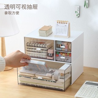 收納盒 桌上收納 大號桌面收納盒壓克力學生透明抽屜化妝品置物架辦公桌雜物整理盒 化妝品收納盒 桌上收納櫃 桌上收納盒