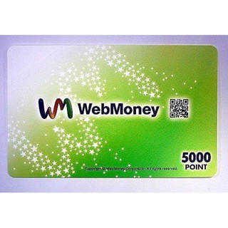 臺中市北屯區實體店面 WebMoney WM Web Money 日本日版 日幣 5000點 實體 點數卡【四張犁電玩】
