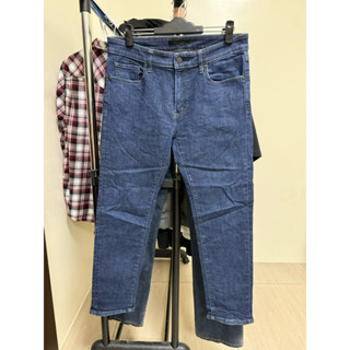 （二手褲1836）Uniqlo微伸縮牛仔褲 約9分褲（31-32.5腰 0303）