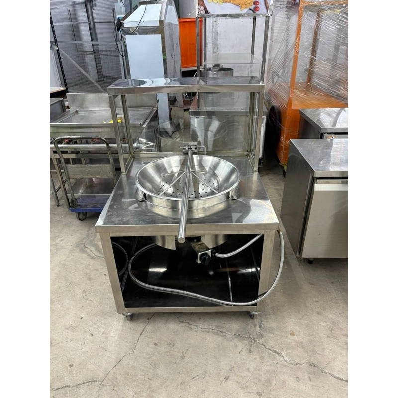 地瓜球台子/地瓜球攤車 附快速爐一隻（桶裝） 非常新✨ 方便好推～ $15000 尺寸：長90寬91高78（132）