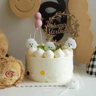 韓ins款 貴賓狗生日蠟燭🐩 小狗蠟燭 狗狗蛋糕蠟燭