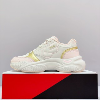 FILA 女生 米 粉紅 翅膀款 復古 厚底 舒適 老爹鞋 運動 休閒鞋 5-C305Z-155