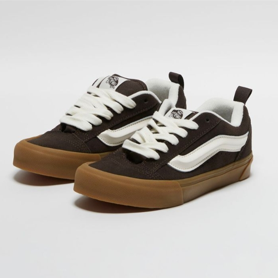 【LittleSeoul】韓國代購 VANS Knu Skool 咖 膠底 焦糖 厚鞋舌 復古 男女鞋 情侶鞋 滑板鞋