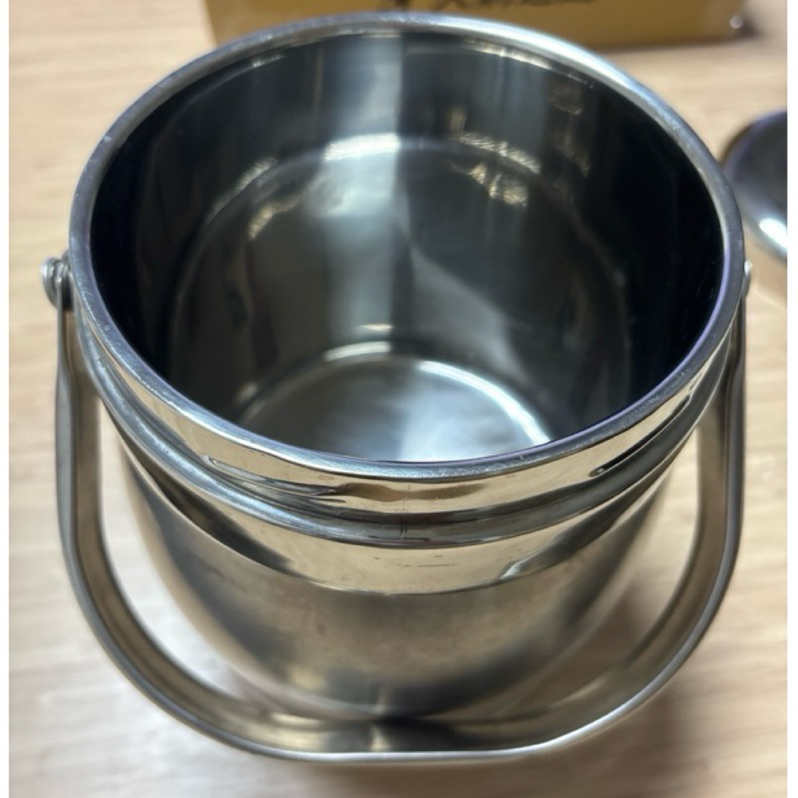 （二手）不銹鋼雙層多用途保溫提鍋 保冰/保冷 1.2L