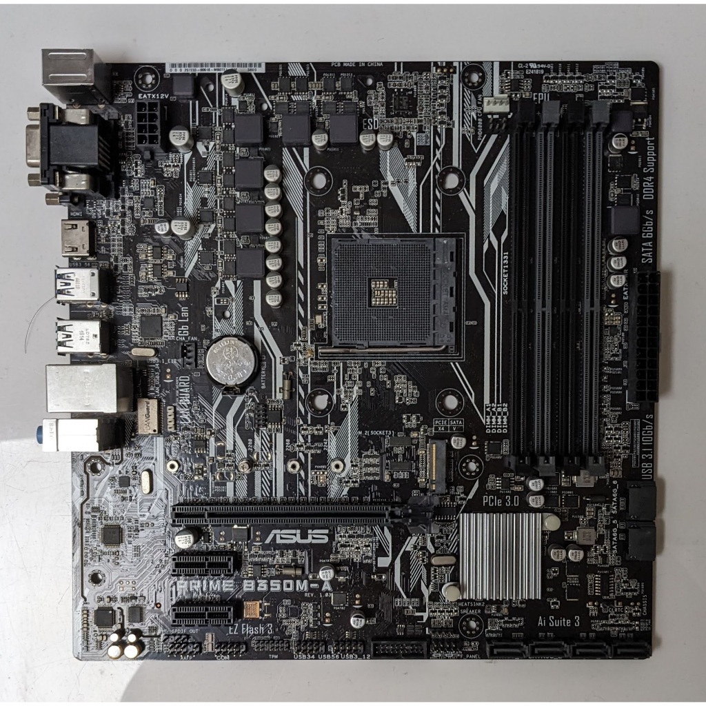 AM4 華碩 PRIME B350M-A M.2  DDR4 支援AMD Ryzen 3/5/7/9 CPU