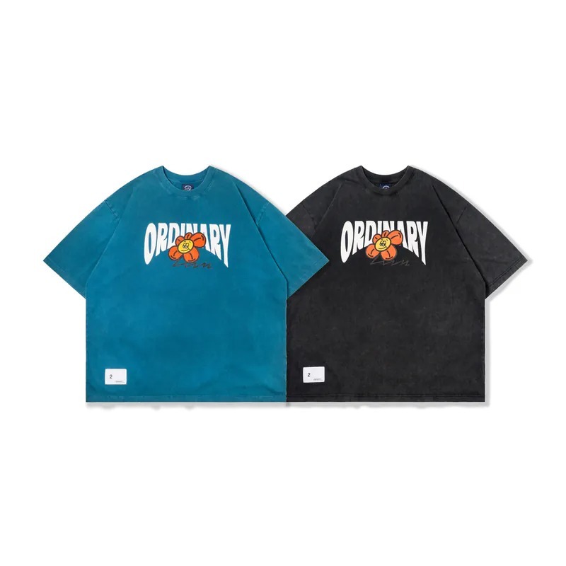 ORDINARY FLOWERS PIGMENT DYE TEE 水洗趣味花朵短TEE 【PS中壢】