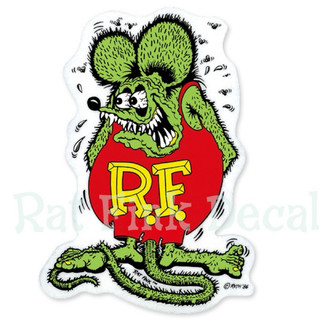 （I LOVE 樂多）Rat Fink 貼紙L 20×14cm [RD001GR] [RD001WH]