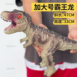 臺灣熱銷 【軟膠發聲】超大號模擬恐龍玩具霸王龍三角龍動物模型男孩兒童