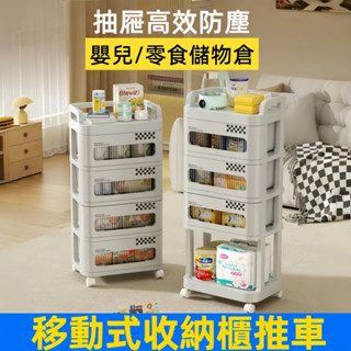 收納櫃 置物推車 抽屜櫃 嬰兒收納 多層玩具零食架 奶粉奶瓶收納 零食架 小推車 收納架 置物架 儲物架可移動