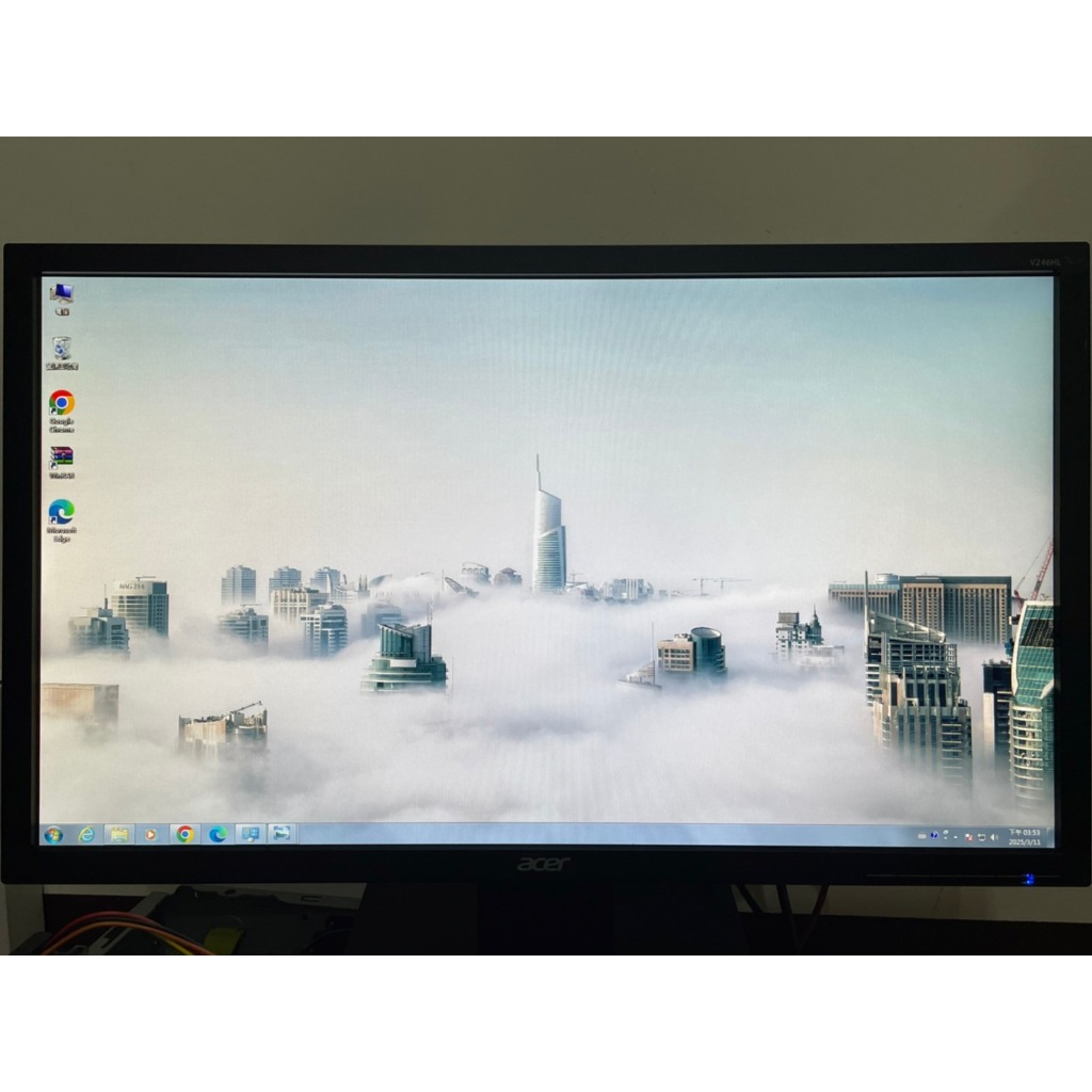 良品 宏碁Acer V246HL 24型 23.8吋 16:9 FHD 超廣角窄邊框LED顯示器(附線材/有DVI介面)