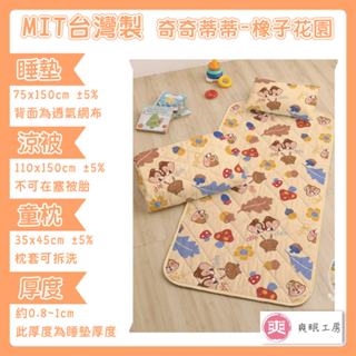 【爽眠工房】✨新款上線✨兒童三件式睡墊 奇奇蒂蒂-橡子花園 臺灣製 正版授權卡通 枕頭 | 涼被 | 墊子 幼童