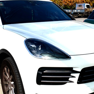 JR-佳睿精品 保時捷 Porsche Cayenne PO536 2018-2023 電鍍銀大燈框 鍍鉻前燈框