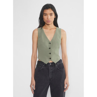 *預購 ARITZIA Wilfred Pacino Vest Slim-fit Vest 日本縐紗V領西裝背心