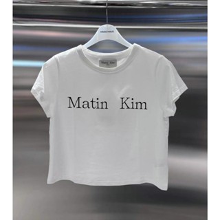 SUL 韓國代購🇰🇷現貨 MATIN KIM 短版上衣 LOGO SILKET CROP TOP