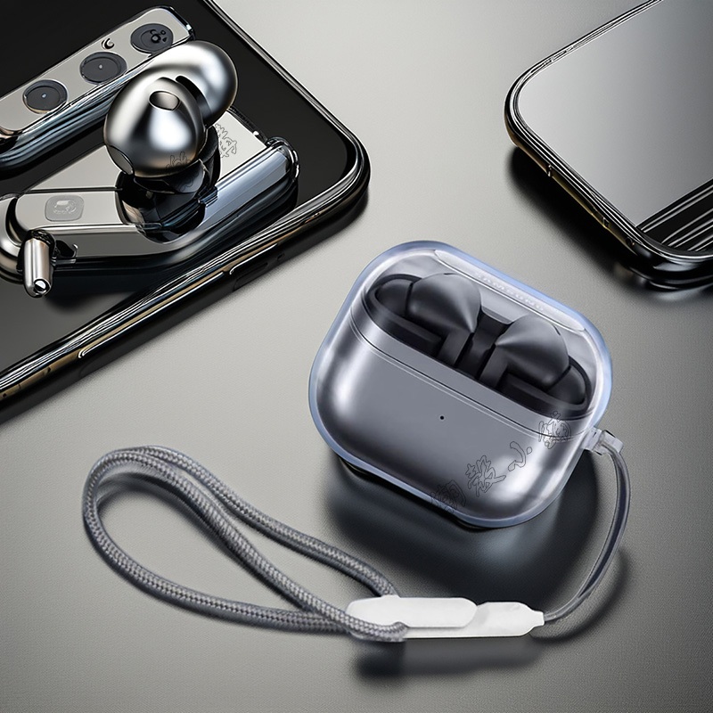 透明TPU防摔耳機殼 符防丟繩 三星 Galaxy Buds 3 Pro Buds3 耳機 保護套 保護殼 矽膠套