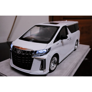 1/18 Toyota Alphard 豐田阿法模型車白 蒙娜麗莎套件 收藏品 擺設裝飾 汽車模型