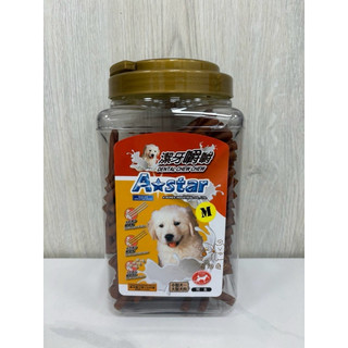 【柒個廢柴】A star 起司潔牙嚼嚼棒 M 1550g桶裝 潔牙棒 咀嚼棒 狗零食 獎勵零食