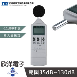 TES 泰仕 數位式噪音計 贈9V電池1入+海綿防風球 (TES-1350A) 電容式分貝計 分貝儀 分貝器 噪音器
