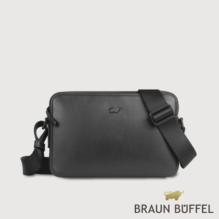 【BRAUN BUFFEL】瑞凱-T 斜背包-黑色(德國小金牛台灣總代理)/BF555-60-BK
