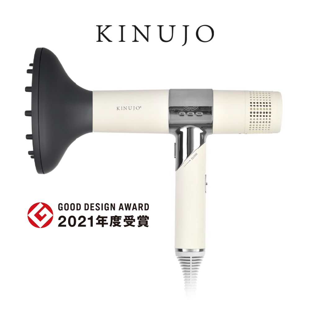 日本 KINUJO 絹女 原廠公司貨 超遠紅外線美髮吹風機(白色) 附烘罩 享有14個月原廠保固
